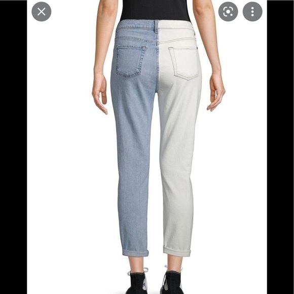 7 for all mankind two tone high waist josefina denim jeans - Picture 8 of 8